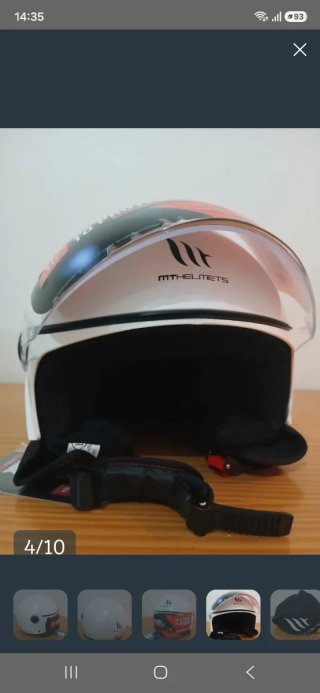 Casco MT OF501B Street Talla M Blanco Perla