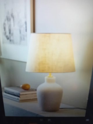 Lámpara de mesa cerámica hueso/beige 50cm