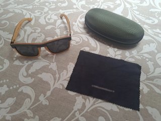 Gafas de sol Belsun polarizadas de madera de peral