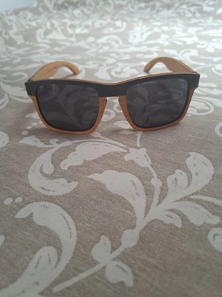 Gafas de sol Belsun polarizadas de madera de peral