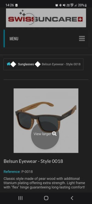 Gafas de sol Belsun polarizadas de madera de peral