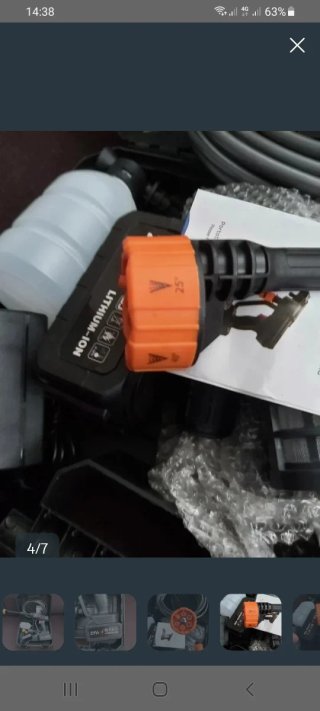 Pistola a batería para limpieza a presión