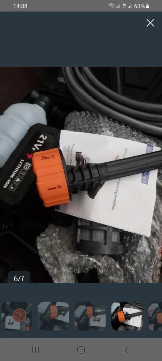 Pistola a batería para limpieza a presión
