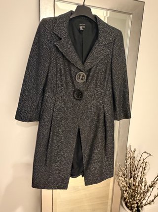 Abrigo Levita Zara Gris Fiesta