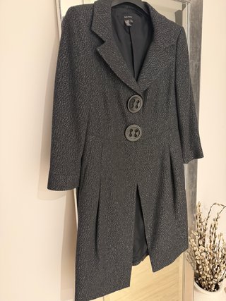 Abrigo Levita Zara Gris Fiesta
