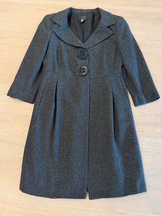 Abrigo Levita Zara Gris Fiesta