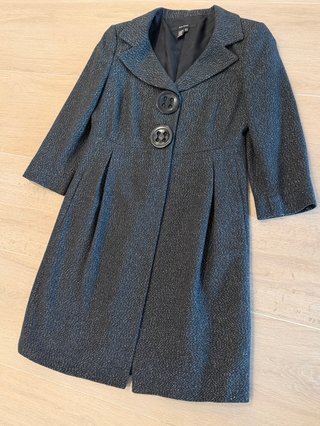 Abrigo Levita Zara Gris Fiesta