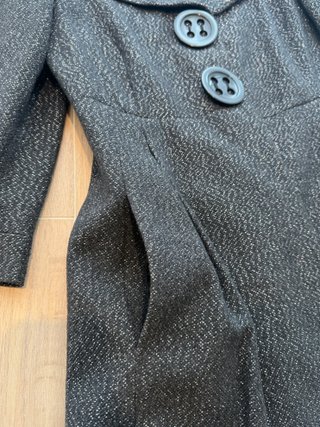 Abrigo Levita Zara Gris Fiesta