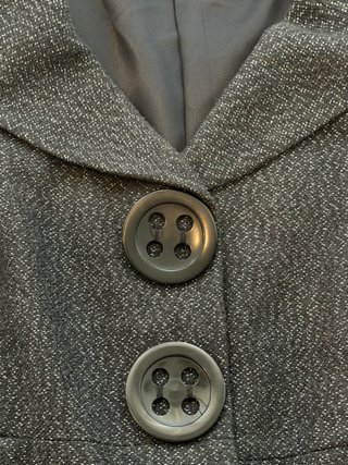 Abrigo Levita Zara Gris Fiesta