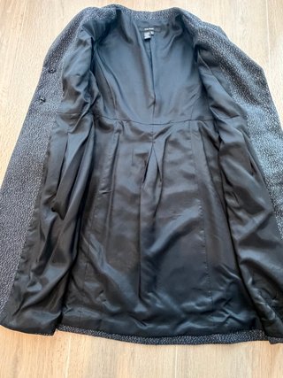 Abrigo Levita Zara Gris Fiesta