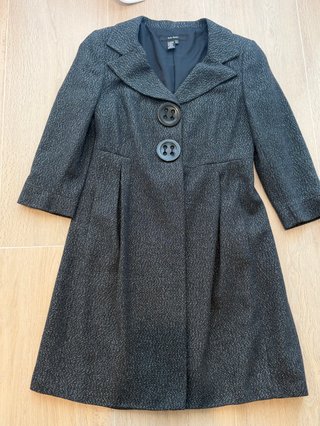 Abrigo Levita Zara Gris Fiesta