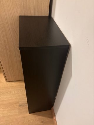 Zapatero 2 niveles madera oscuro