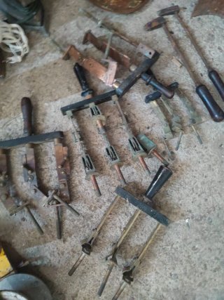 Lote antigüedades metal y herramientas