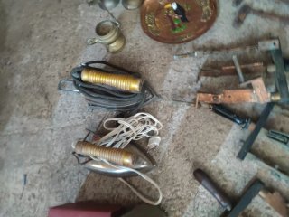 Lote antigüedades metal y herramientas