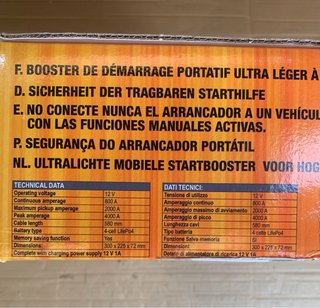 Arrancador Booster Coche Beta 1498LT 12V 2000A