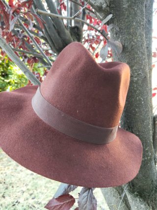 Sombrero de lana marrón