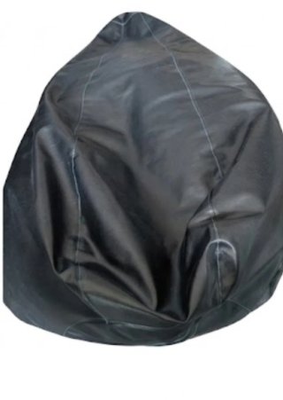 Puff pera grande negro polipiel