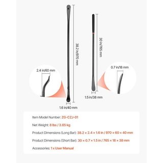 Barras de neumáticos, 2 PCS, 970 mm de hierro para
