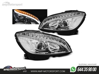 FAROS DELANTEROS LUZ DIURNA TUBE LIGHT PARA MERCEDES CLASE C W204 2007-2010