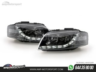 FAROS DELANTEROS LUZ DIURNA LED REAL DRL PARA AUDI A3 8P / 8PA