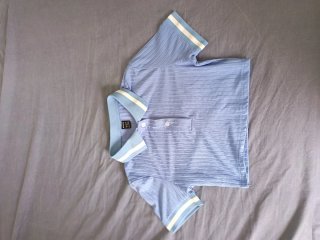 Polo azul mujer