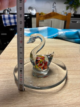 Cisne de cristal decorativo