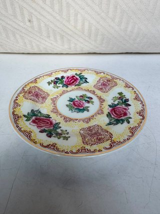 Plato porcelana china vintage peonías 1950