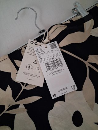 Falda Mango Talla XL Estampada Flores