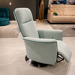 Sillón NUEVO relax manual azul pie estrella