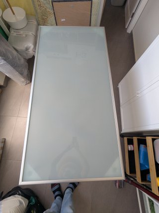 Mesa de cristal grande