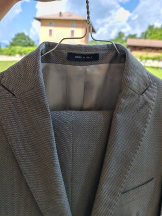 Completo uomo grigio Made in Italy taglia 48