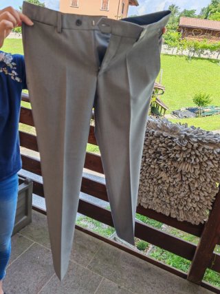 Completo uomo grigio Made in Italy taglia 48