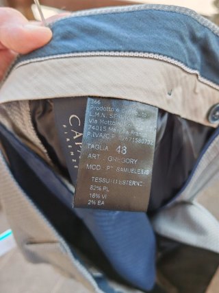 Completo uomo grigio Made in Italy taglia 48