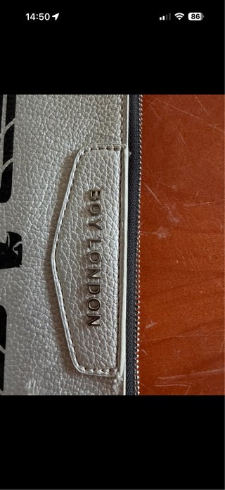 Pochette Boy London Argento/Bianco