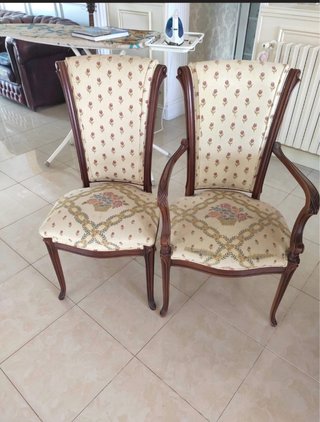 Conjunto comedor nogal 8 sillas
