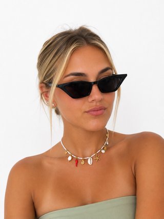 Occhiali da sole neri cat-eye