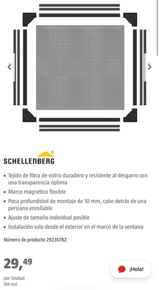 Mosquitera magnética 130x150 cm
