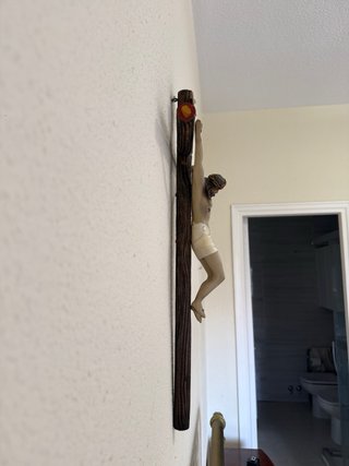 Cristo Crucificado de Pared Grande 62x30cm Vintage