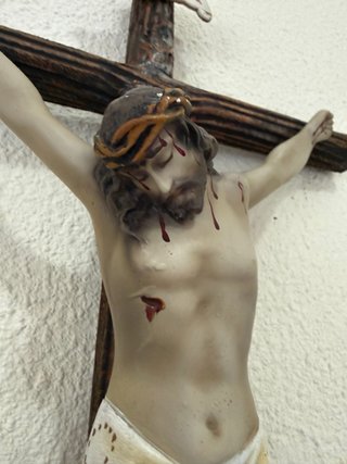 Cristo Crucificado de Pared Grande 62x30cm Vintage