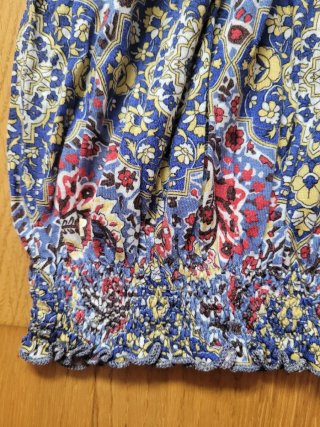 Top Zara Hombros Descubiertos Estampado Multicolor