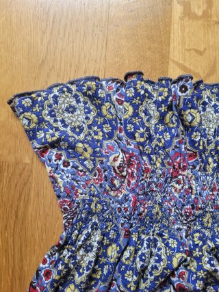Top Zara Hombros Descubiertos Estampado Multicolor