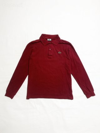 Polo Lacoste Manga Larga Burdeos Talla M