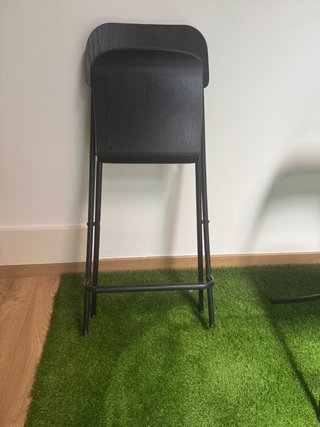 3 Taburetes Altos IKEA Franklin Negros Plegables