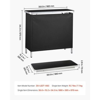 Mesa de bar portátil plegable, 980 x 385 x 870 mm,
