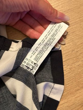 Camicia uomo a righe nere e beige