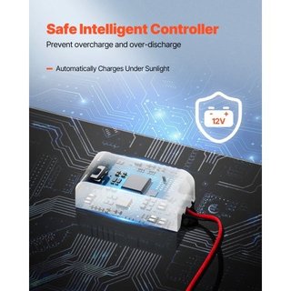 Cargador de batería solar de 20W 12V, mantenedor d
