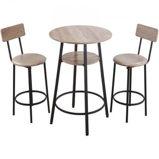 Mesa de Bar, Conjunto de 3 Piezas de 596.9 mm, Con