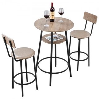 Mesa de Bar, Conjunto de 3 Piezas de 596.9 mm, Con