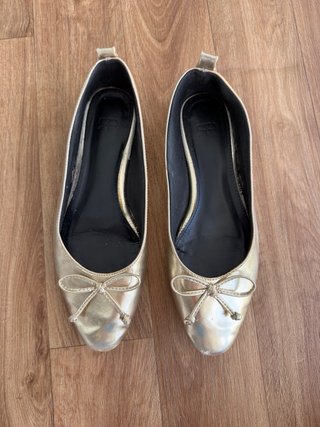 Bailarinas / manoletinas doradas
