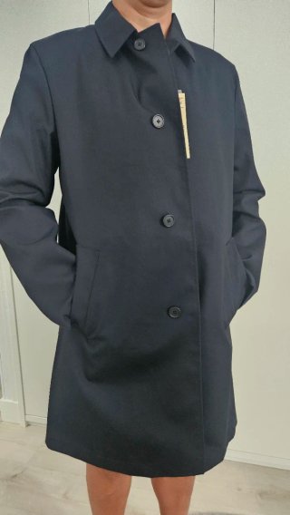 Abrigo Muji Impermeable Azul Marino
